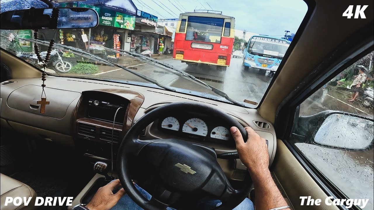 Chevrolet Tavera POV Drive | Rain Drive | 2.5 L Turbo Diesel | 4k | The Carguy | #67 |