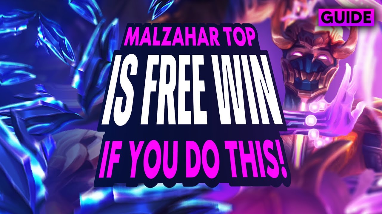 MALZAHAR TOP - BUT I FREE WIN CUZ OF FUNDAMENTALS!  *IT'S SIMPLE*