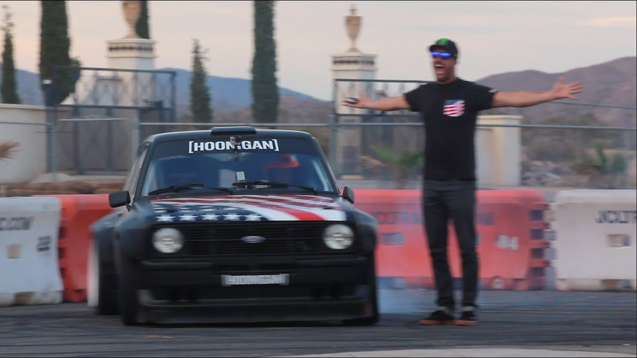 [HOONIGAN] Ryan Tuerck gets first go in Ken Block's Gymkhana Escort!