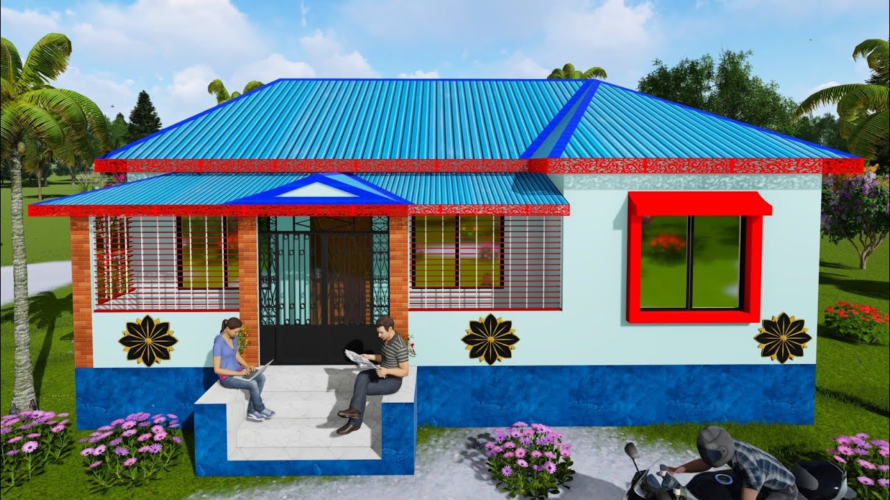 3 bedroom house design bangladesh 2023 |৩রুমের টিনের বাড়ির ডিজাইন |3 bedroom tin shed house design|