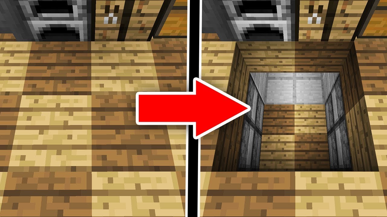 【マインクラフト】地面が開くだと！？絶対にバレない隠しエレベーターの作り方！【かーぼん】