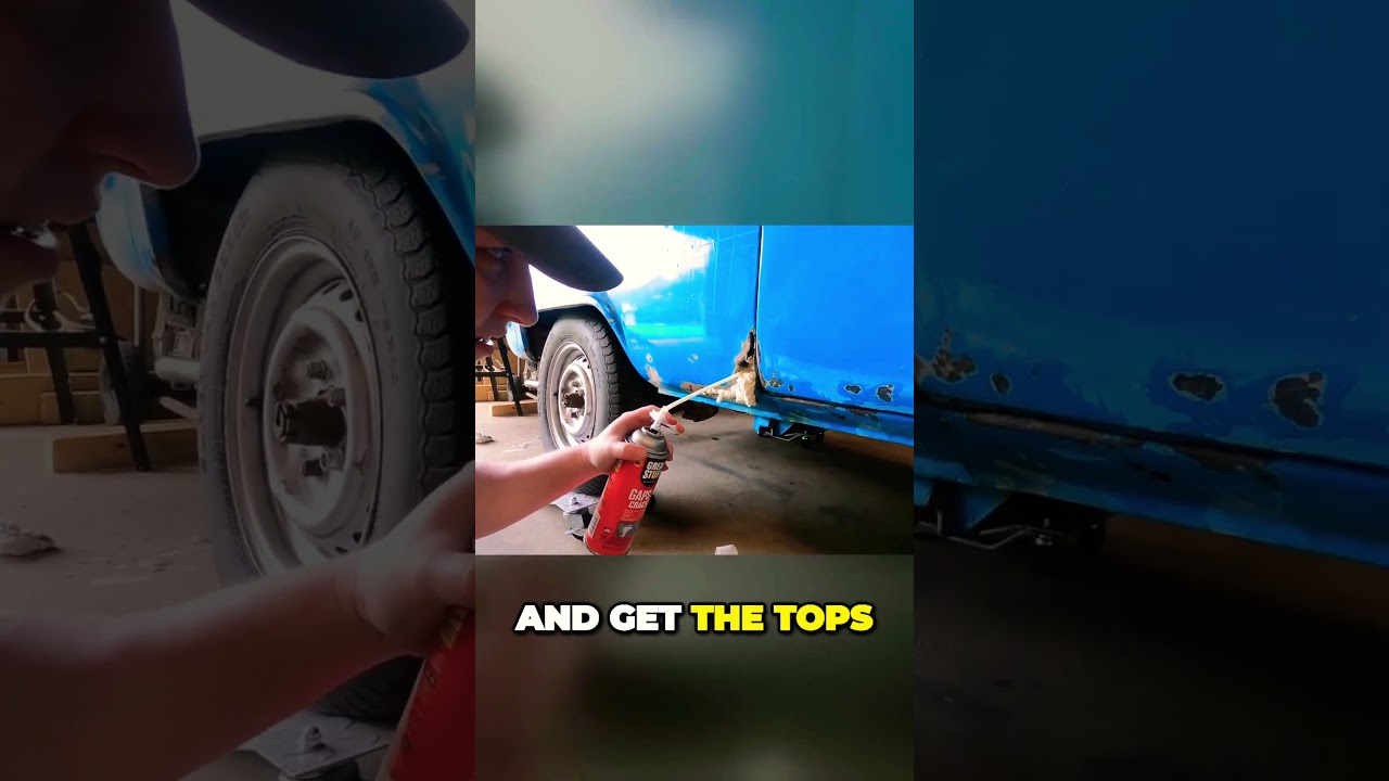 Tips for Using Foam Filler on Rust Spots #vanlife #diyrestore #vw