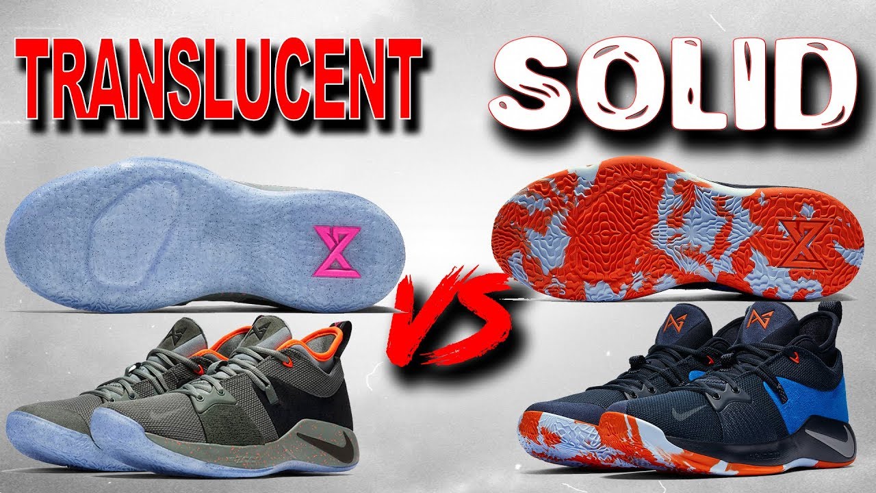 Nike Pg 2 Solid Outsole vs Translucent Outsole! Solid's Better??