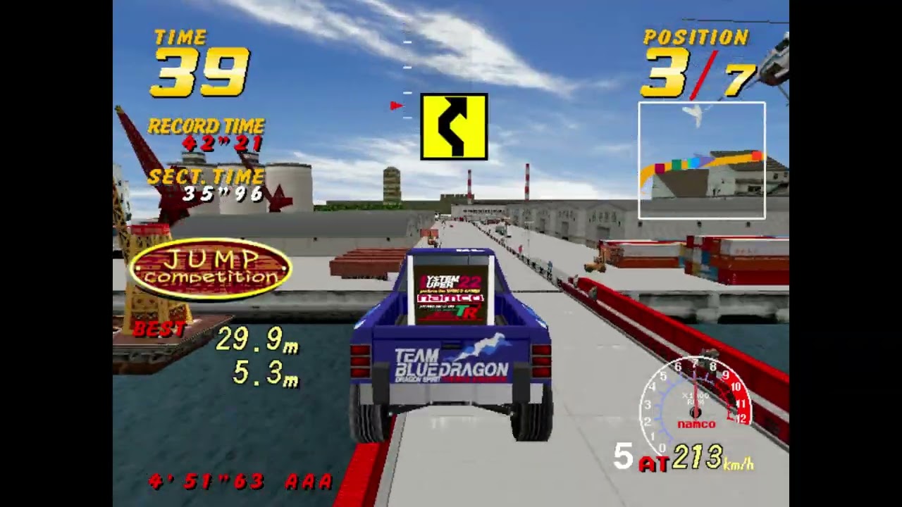 Dirt Dash 1995 Namco Blue Dragon Snow Playthrough 2