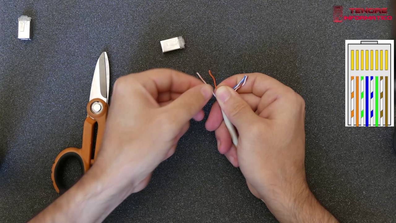 Come crimpare un cavo di rete ethernet RJ45