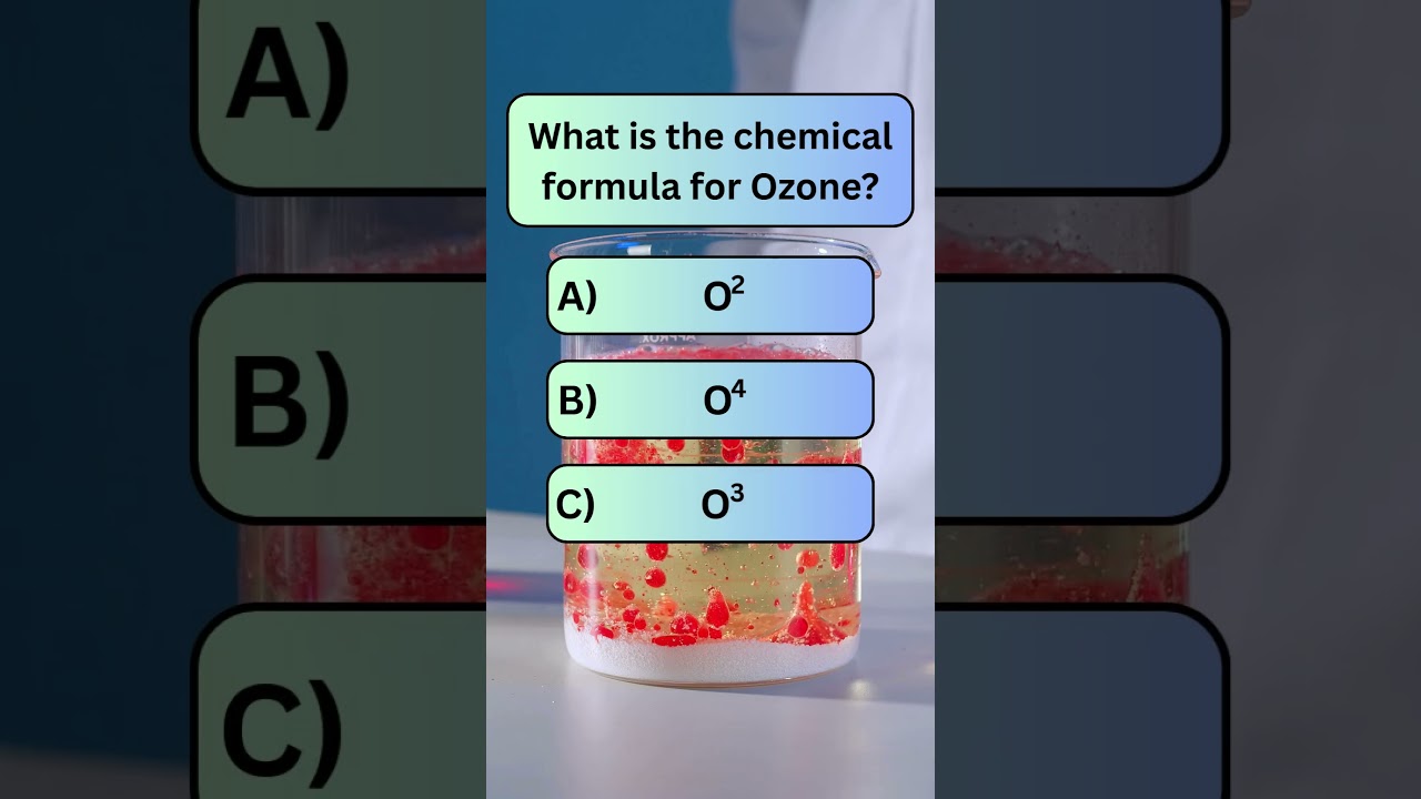 What is the chemical formula for Ozone? #quiz #trivia #chemistry #science #generalknowledge