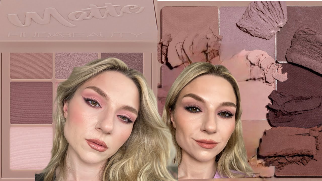 HUDA BEAUTY | Matte Obsessions Cool palette. Обзор, свотчи, макияжи.