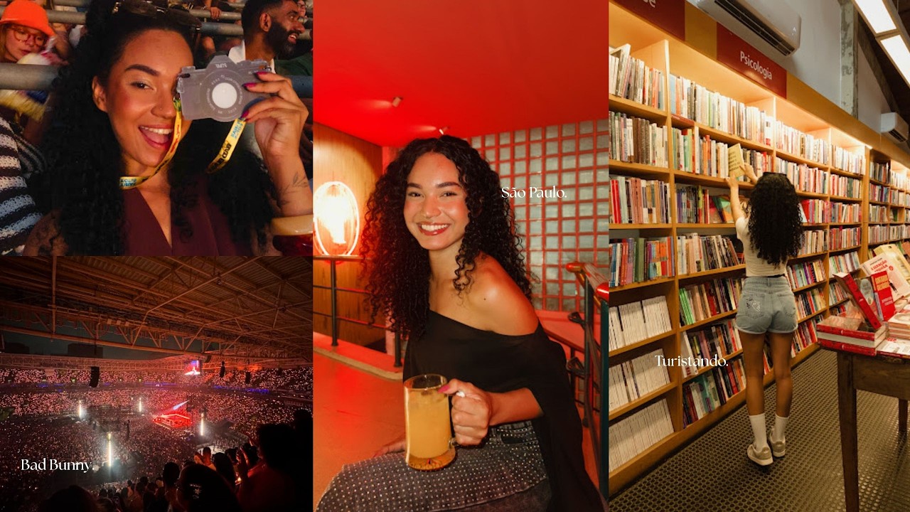 VLOG: SHOW BAD BUNNY EM SÃO PAULO | Conhecendo bares; livrarias; restaurantes +