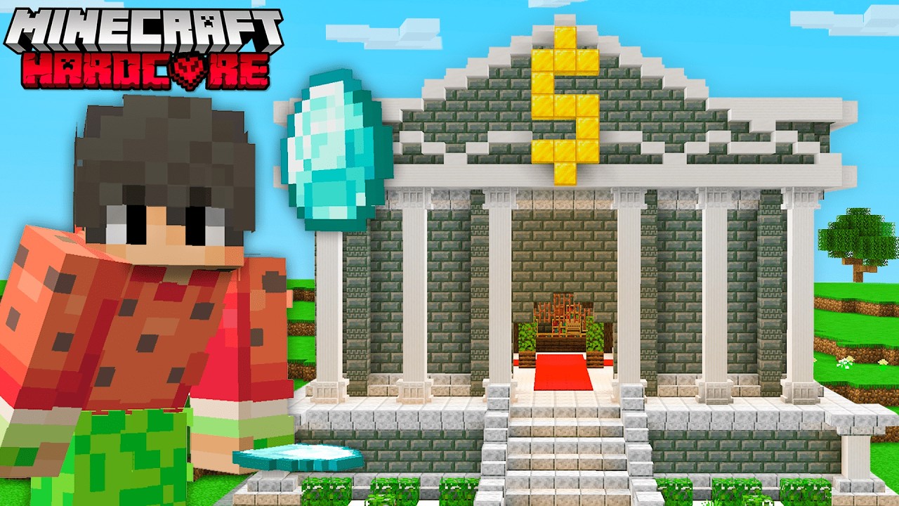 J'ai construit une Banque de LUXE sur Minecraft Hardcore
