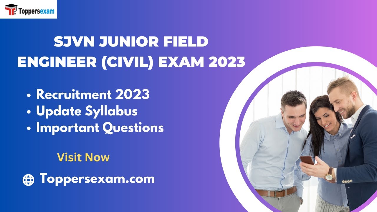 SJVN JUNIOR FIELD ENGINEER CIVIL Questions Paper 2023, Printed Material, Update Syllabus