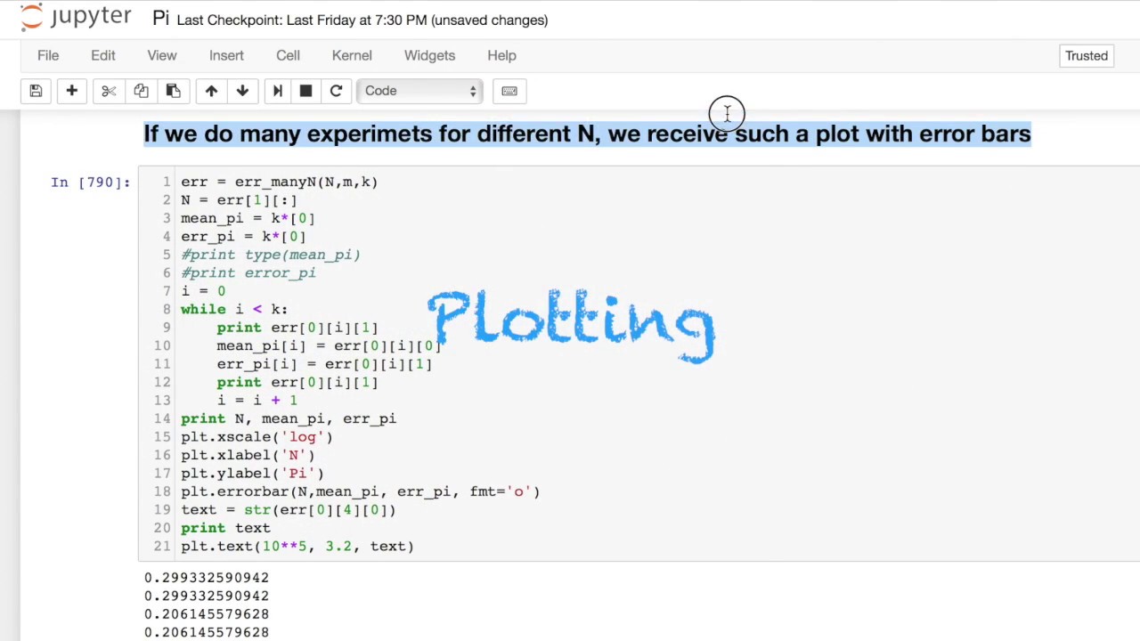 4. Pi using MonteCarlo and Python
