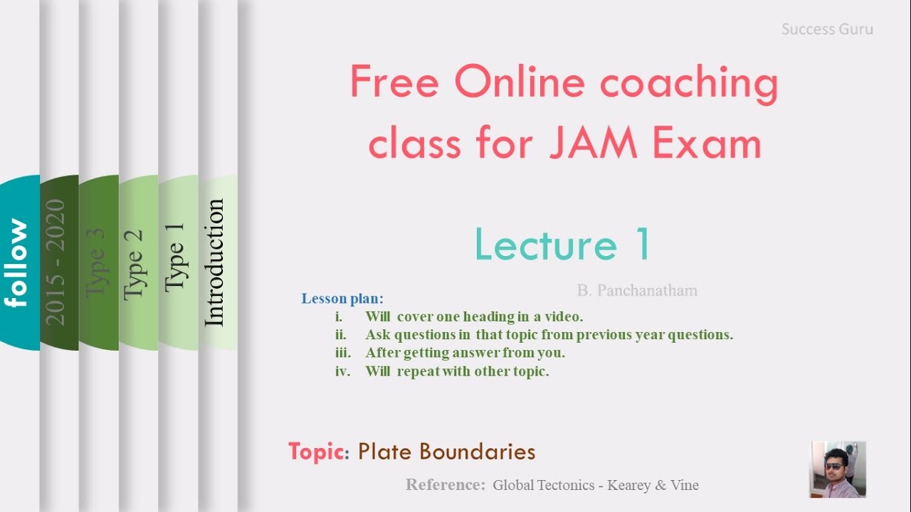 IIT JAM GEOLOGY  | GG | Free coaching, Lecture 1 - Plate Boundary