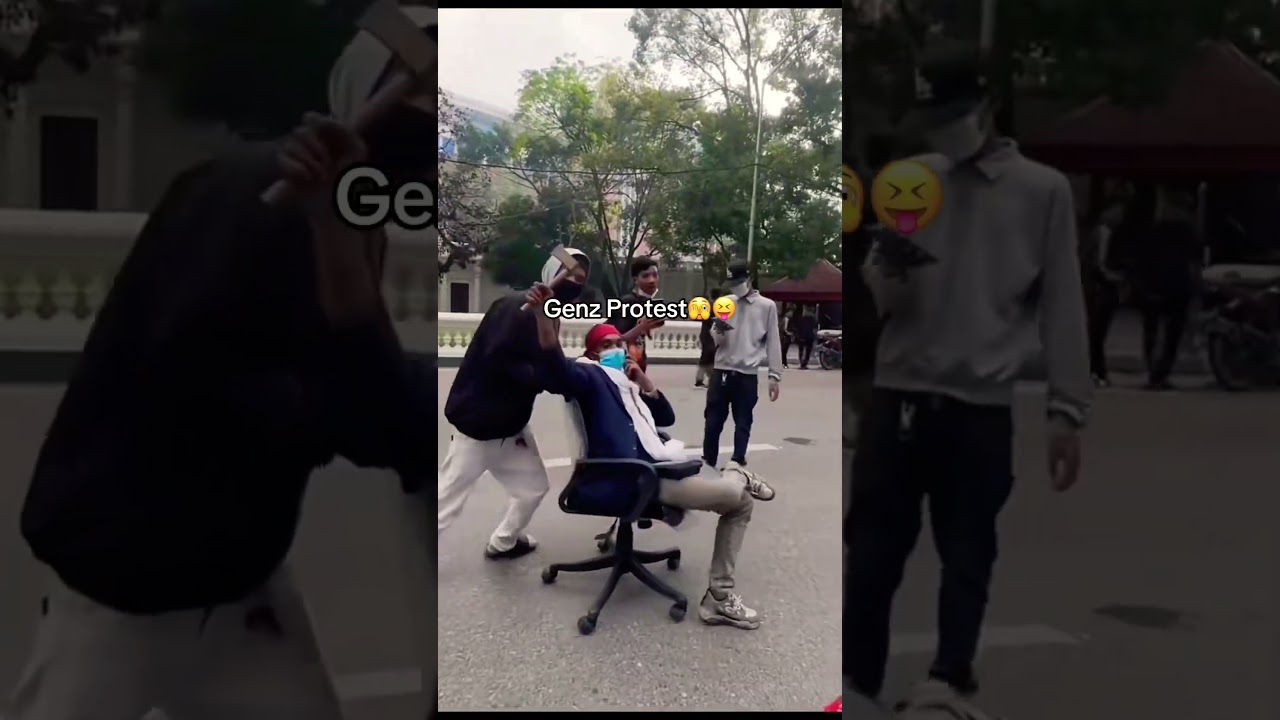 Funny 🤣 moments captured during Gen Z protest in Nepal 🇳🇵 #shorts #trending #genz