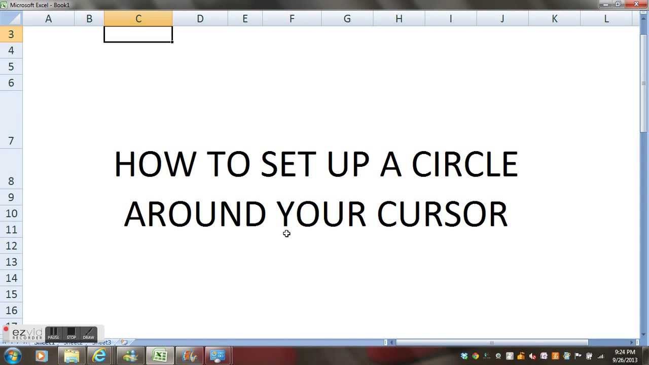 How To Set Up a Circle Around Your Cursor