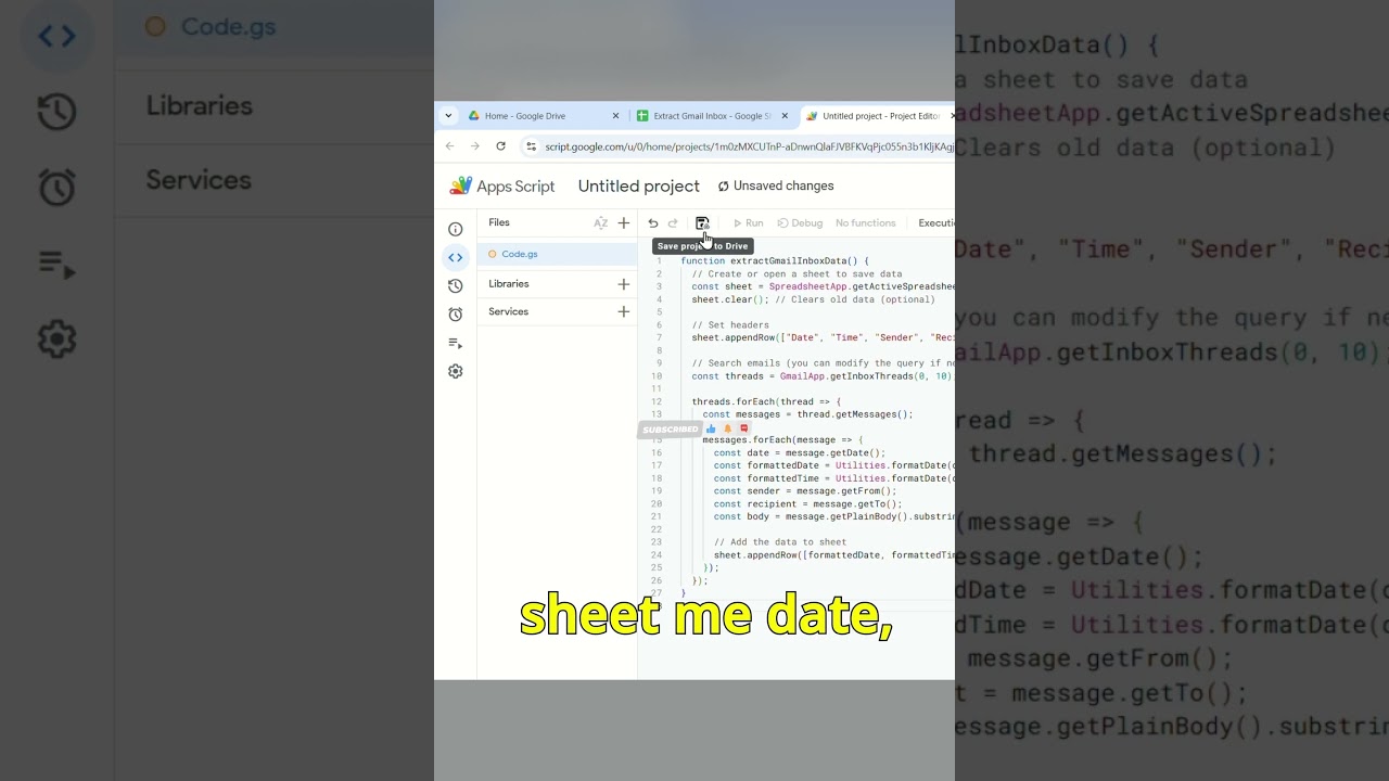 📥 Want to extract your Gmail inbox into Google Sheets &mdash; in just ONE click?#gmailextract