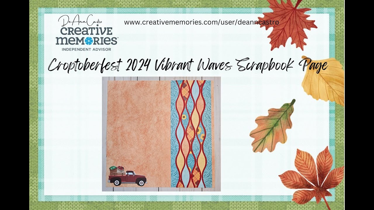 Croptoberfest 2024 Vibrant Waves Scrapbook Page