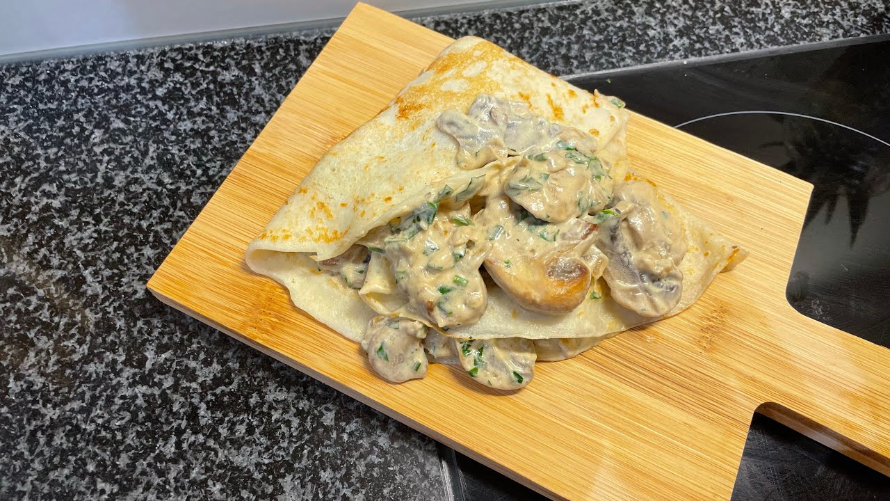 Crêpe au Champignon | Crepe com Cogumelos | receitas da susana correia