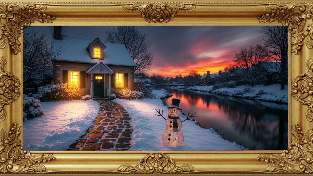 Top House of Christmas /Framed TV Art 4k#horse #tv #home