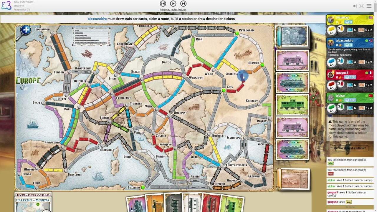 How to Play Ticket To Ride: Europe on BGA