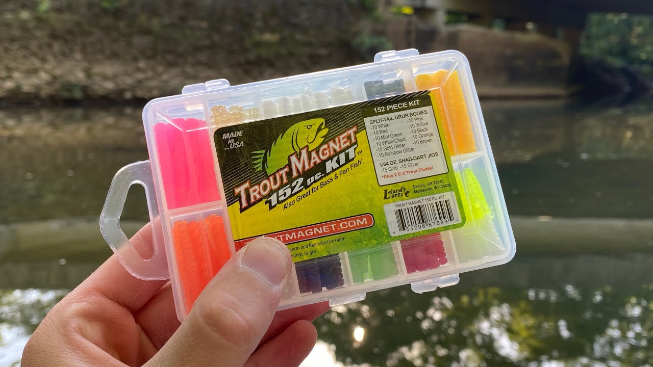 Fishing a TINY Creek and Spillway with Trout Magnet