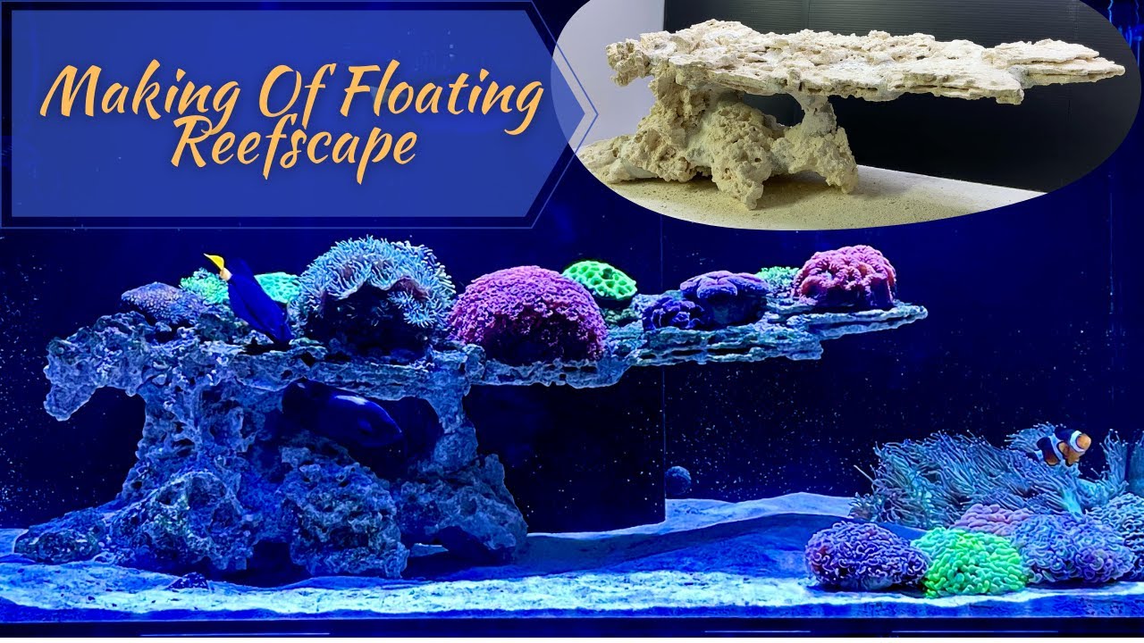 Reef Hardscape 12 - Floating Reef - gluing, cementing & final result - Step By Step Reef Aquascaping