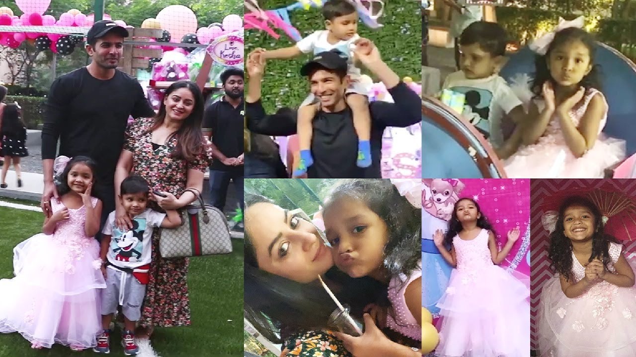 Jay Bhanushali And Mahhi Vij With Their Adopted Kids At Sharad Kelkar Daughter Birthday 2020