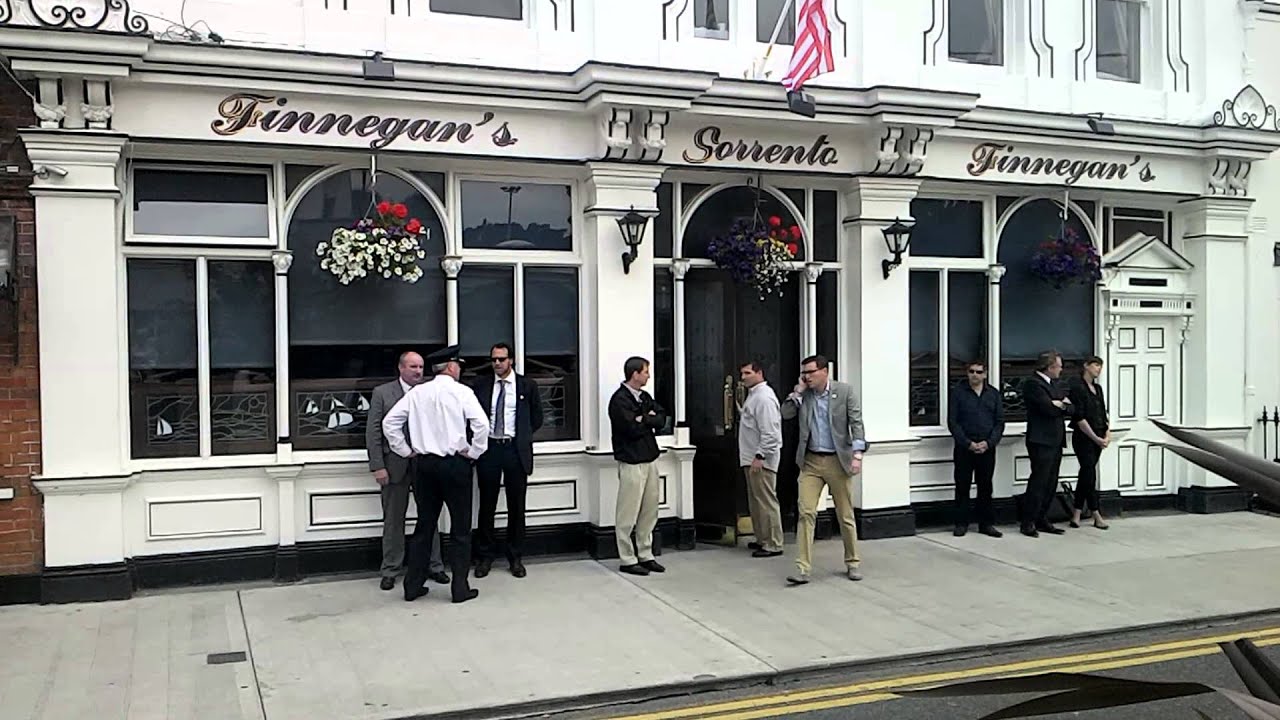Bono and Ali arriving to meet #Flotus in Finnegans, Dalkey.