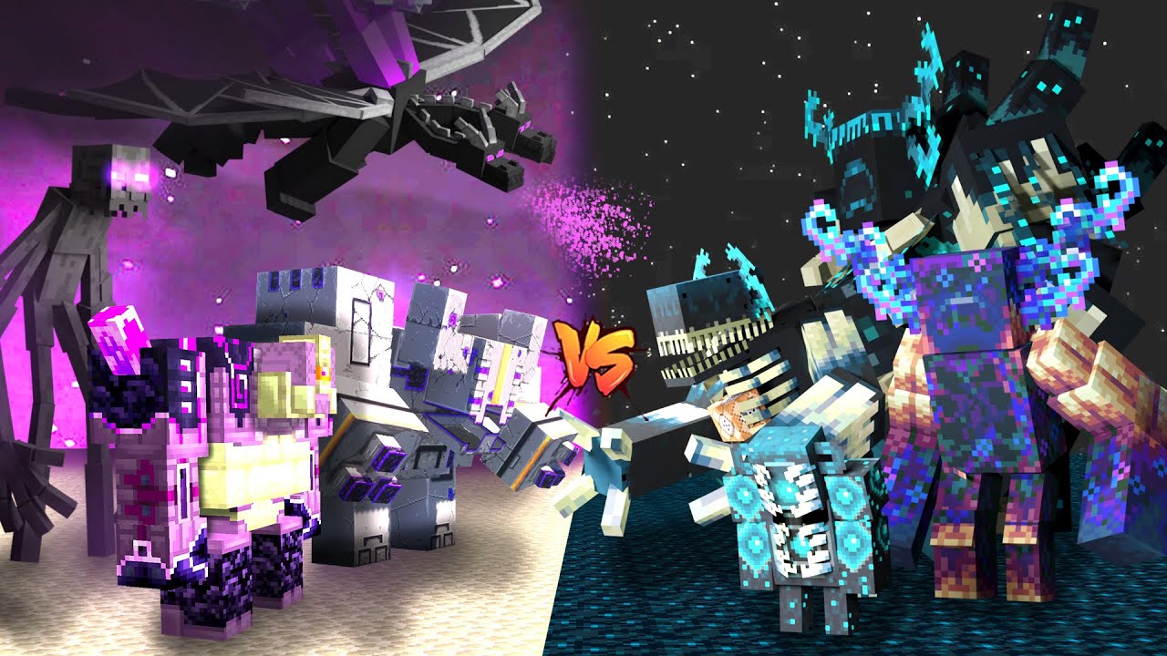 DEEP DARK vs END in Minecraft (Mob battle)