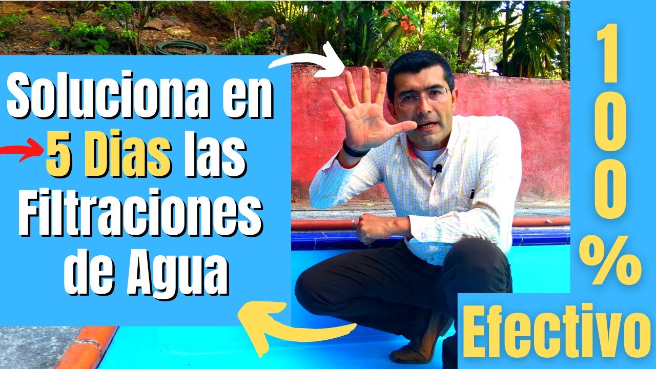 🙀 Como sellar filtraciones en Piscinas, 💦 SOLUCIONA en 👀 SOLO 5 DIAS.   💙