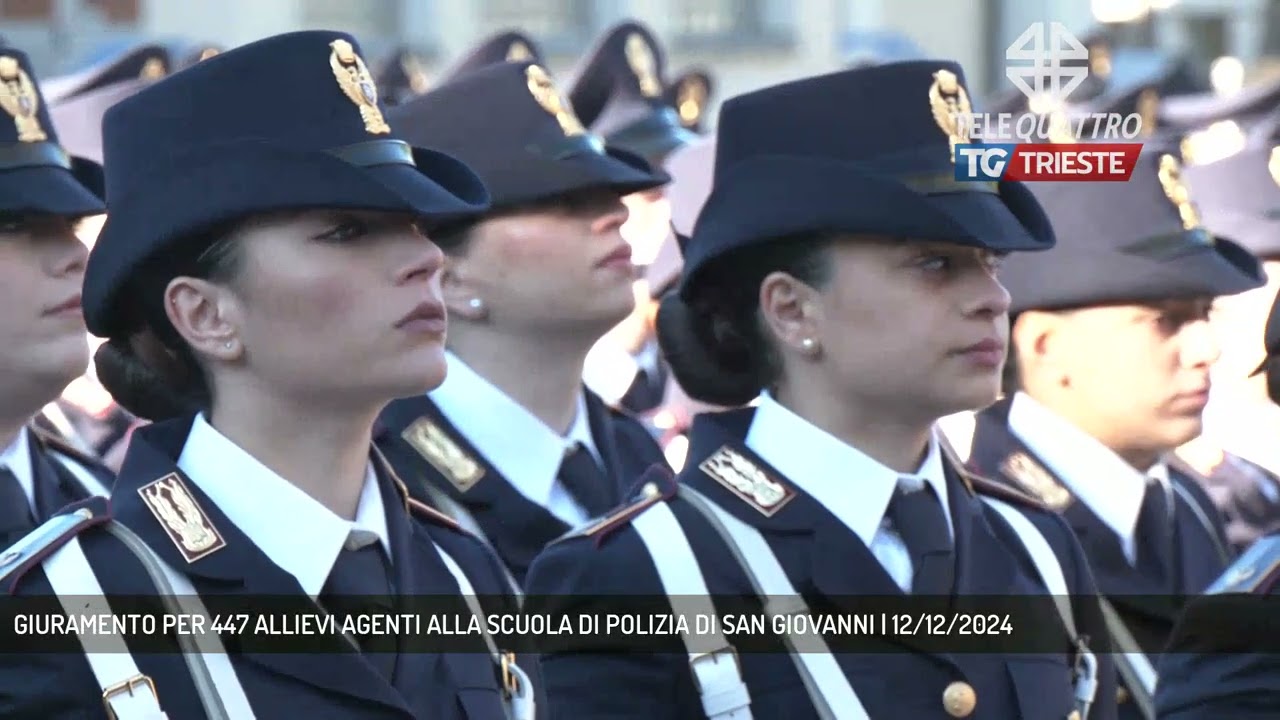 GIURAMENTO PER 447 ALLIEVI AGENTI ALLA SCUOLA DI POLIZIA DI SAN GIOVANNI | 12/12/2024
