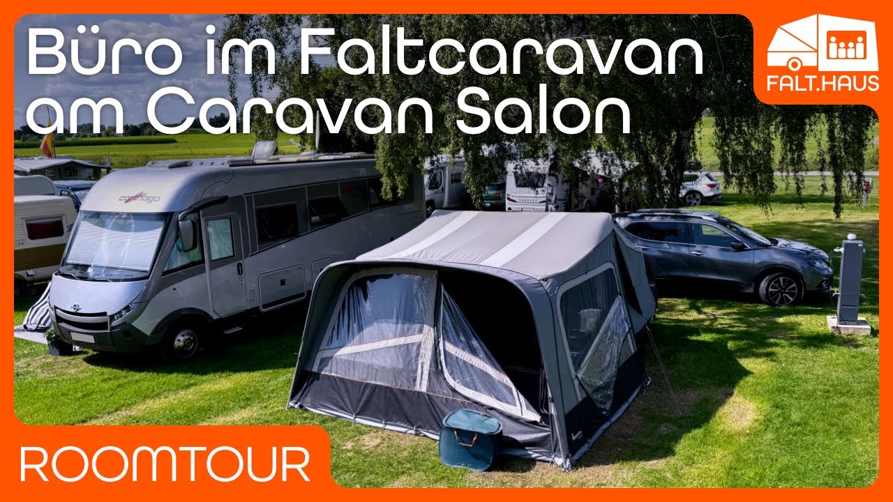 Arbeiten im Faltcaravan: B&uuml;ro-Roomtour w&auml;hrend dem Caravan Salon D&uuml;sseldorf 2024