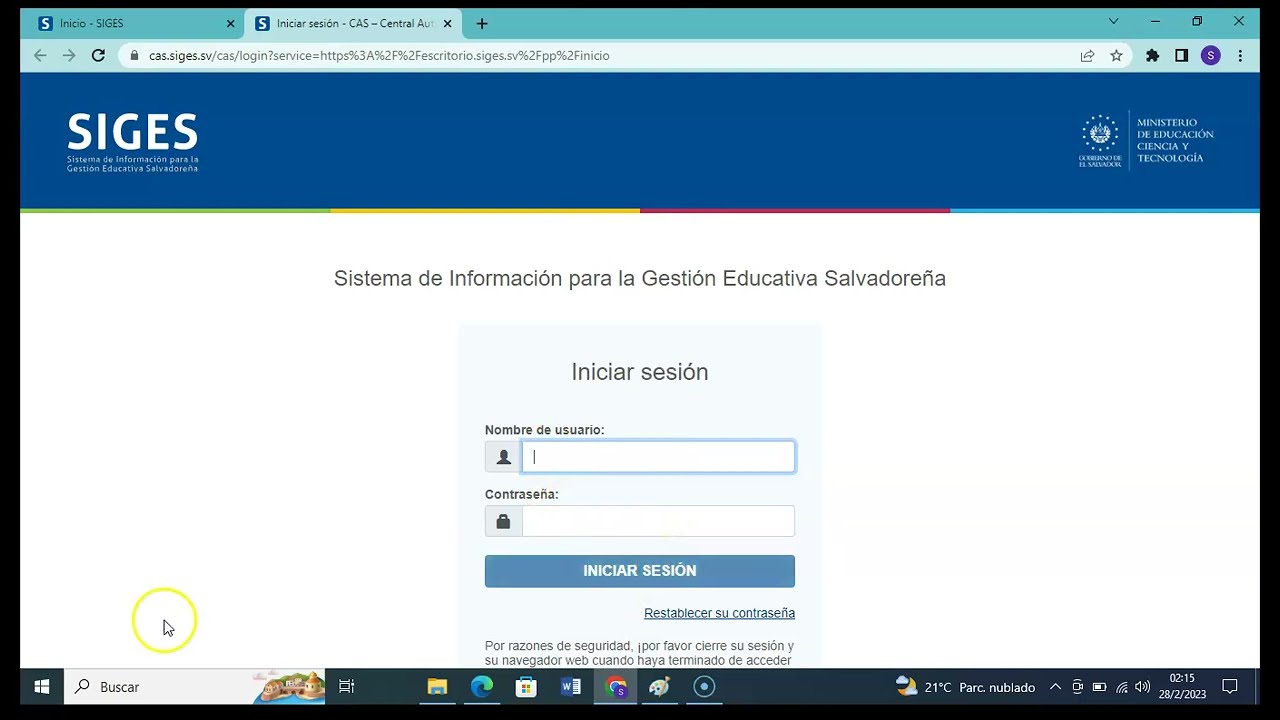 Tutorial para ingresar la asistencia diaria en el SIGES
