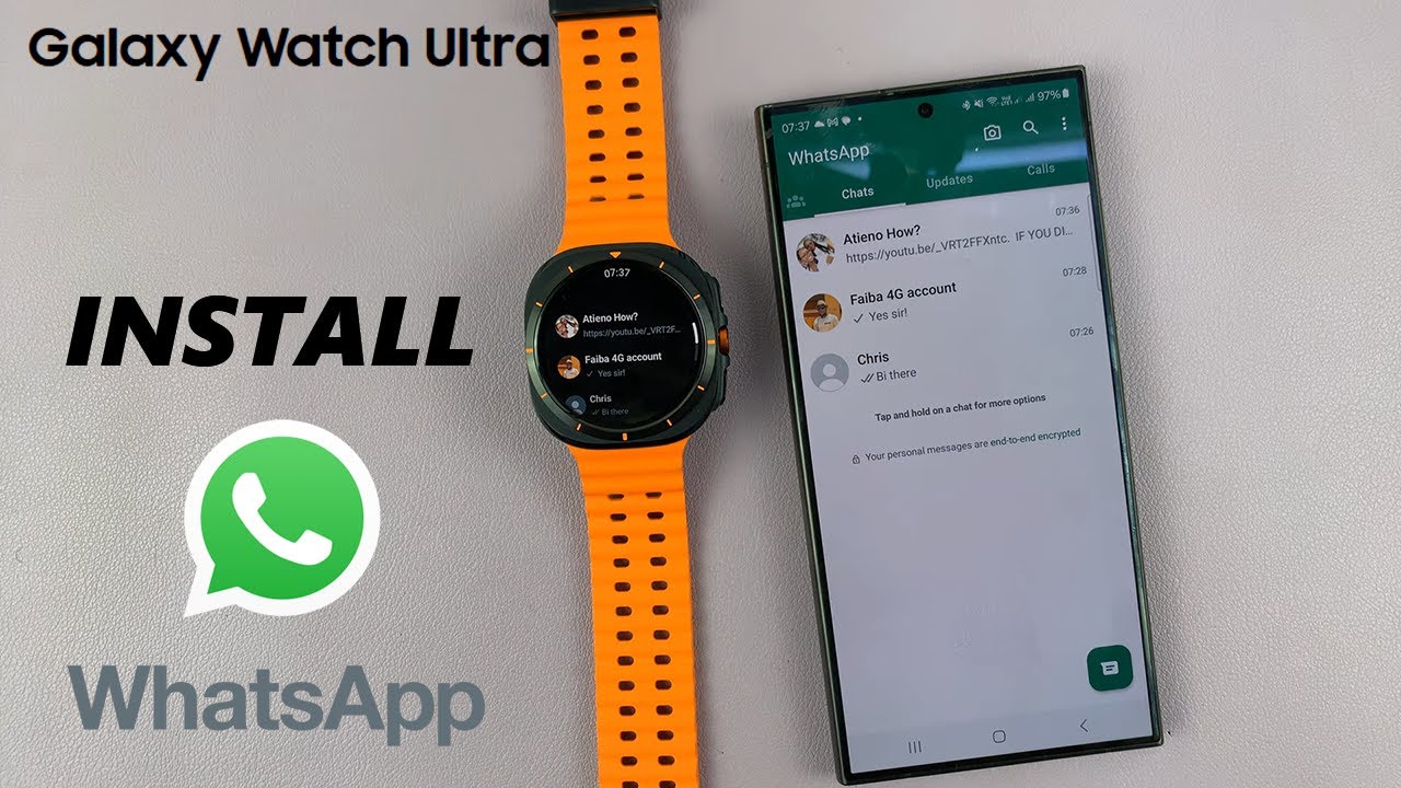Как установить и настроить WhatsApp на Samsung Galaxy Watch Ultra