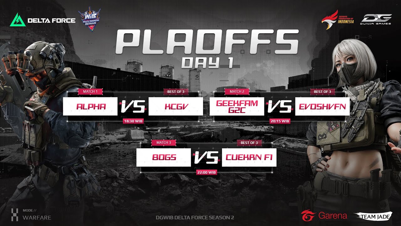 🔴DGWIB DELTA FORCE SEASON 2 : PLAYOFFS DAY 1