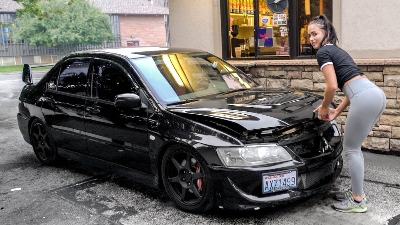 Girlfriend's Reaction to the New Evo 8!