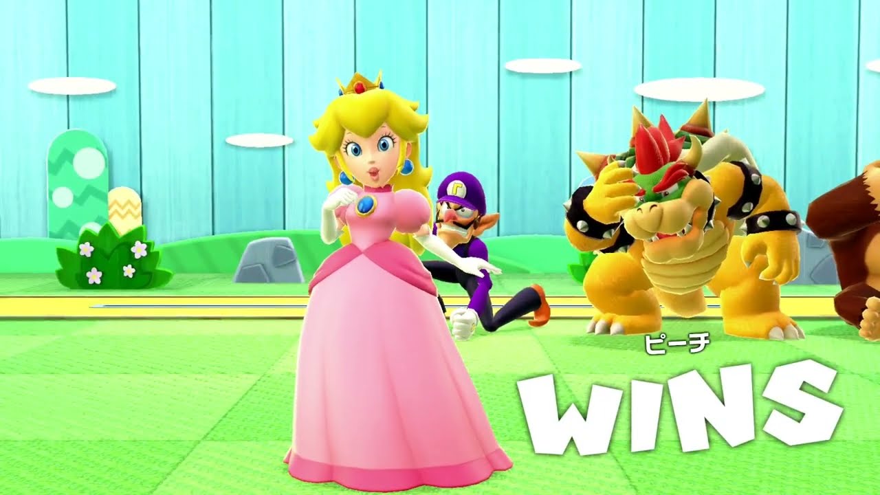 マリオパーティジャンボリー　ピーチ　プレイゲーム集　ピーチvsワルイージvsクッパvsドンキーDK