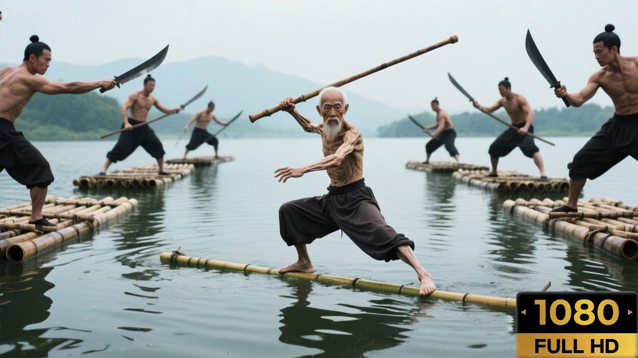 十萬高手水上圍攻老頭，殊不知老頭是超級高手，秒殺全場！Kung Fu | 功夫 | 動作片 |