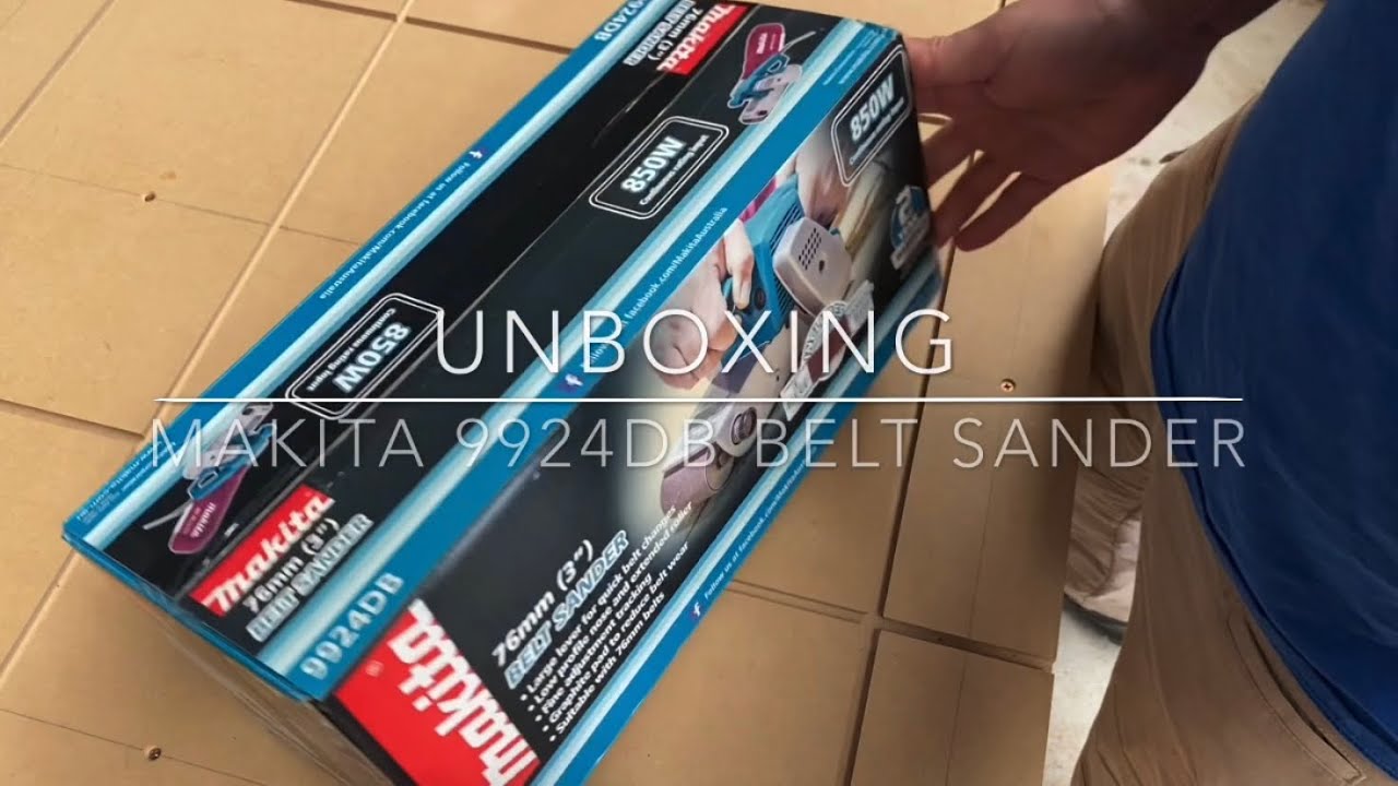Makita 9924DB Belt Sander 850w- Unboxing, belt change, and demonstration