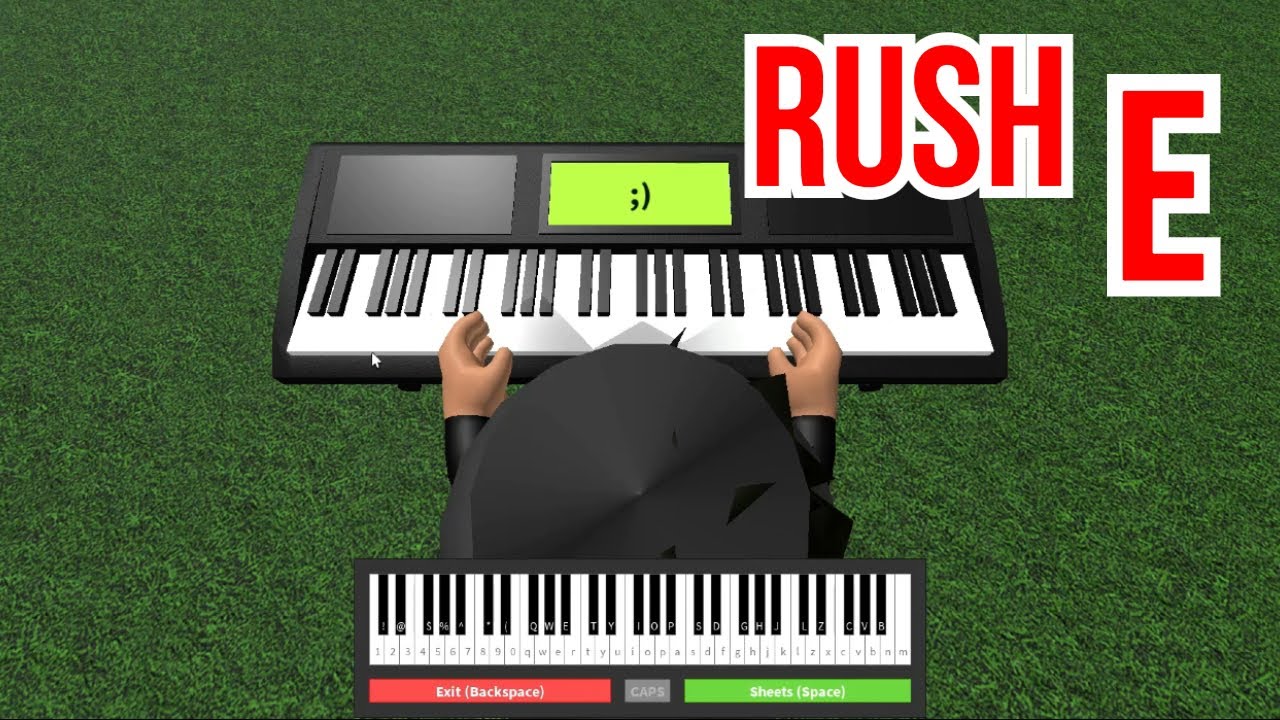 rush e but its actually EASY || Roblox Piano Sheets