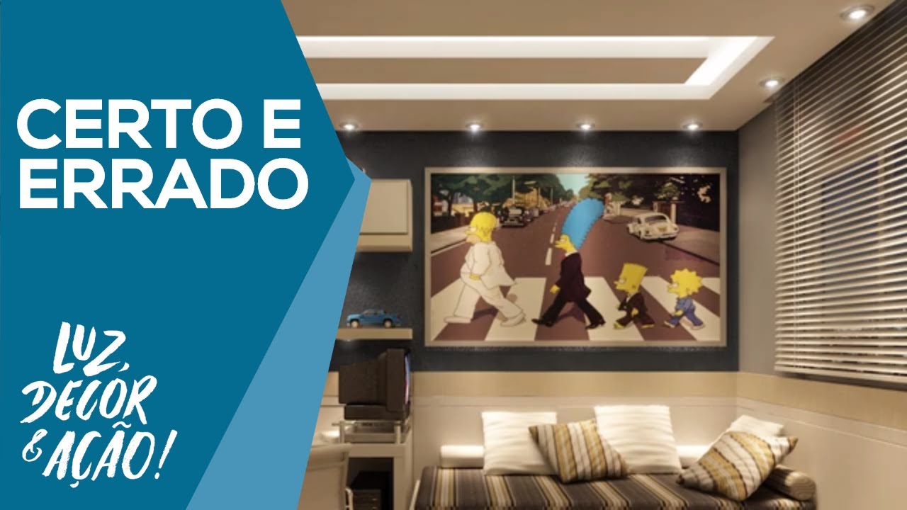 Certo e Errado na Iluminação Residencial - quarto casal, bebê, menina, menino, cozinha, sala TV