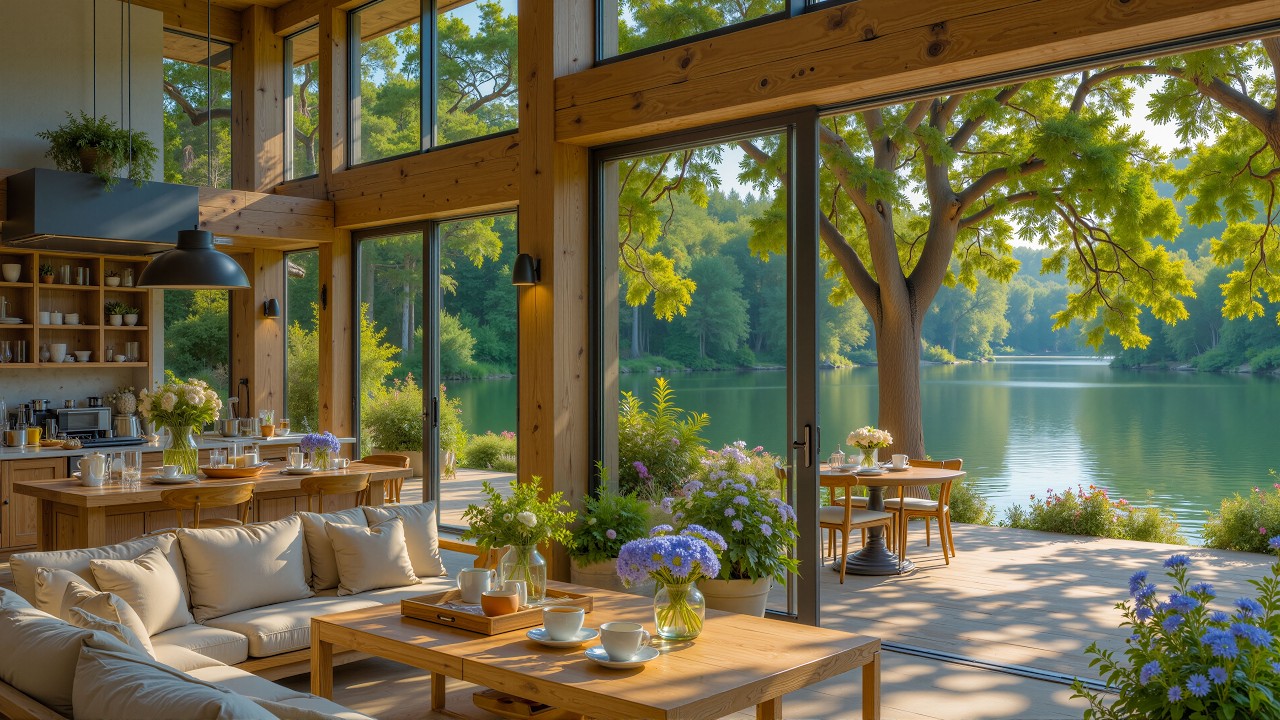 Warm Piano at Quiet Porch 🎹 Cozy Nature Background to Calm, Unwind & Relax