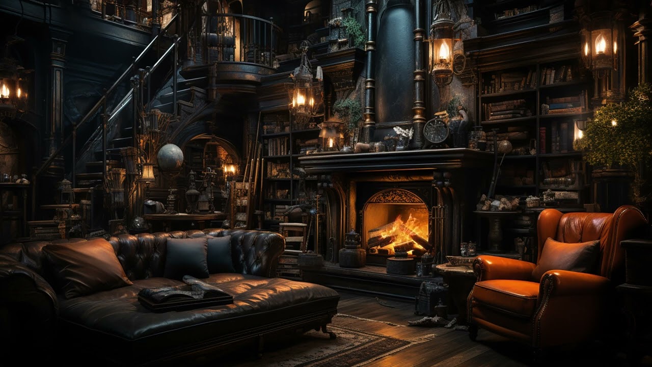 Tranquil Rain Sounds With Fireplace | Bookish Rainy Day Escape | Cozy Reading Rainfall | White Noise