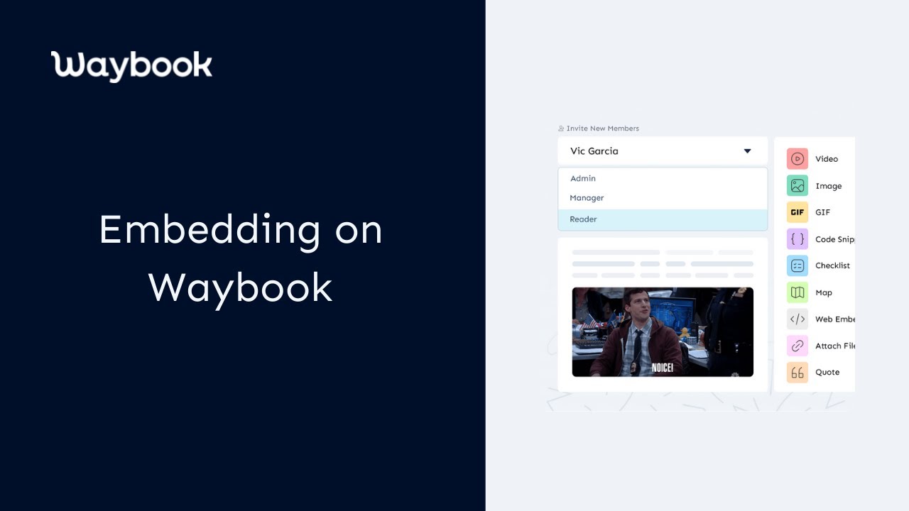 Embedding content in your Waybook steps