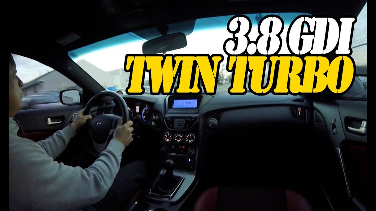 Little taste of 3.8 FL GDI Twin turbo V6 Genesis Coupe inside Cam Vid