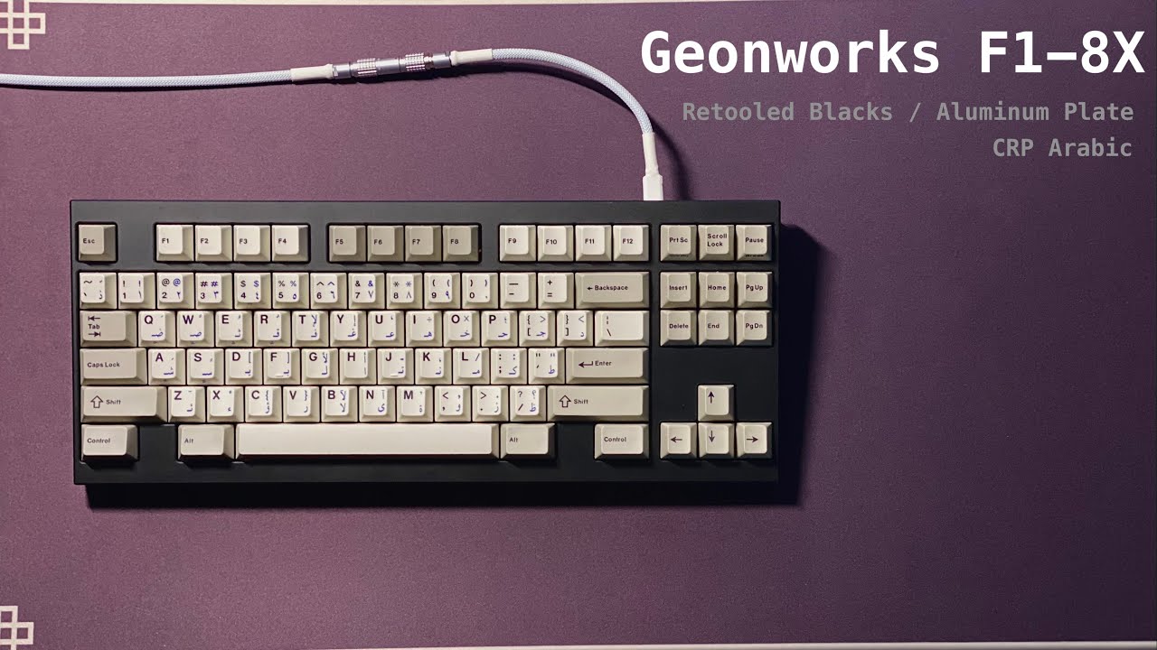 Geonworks F1-8X with Cherry MX Retooled Blacks