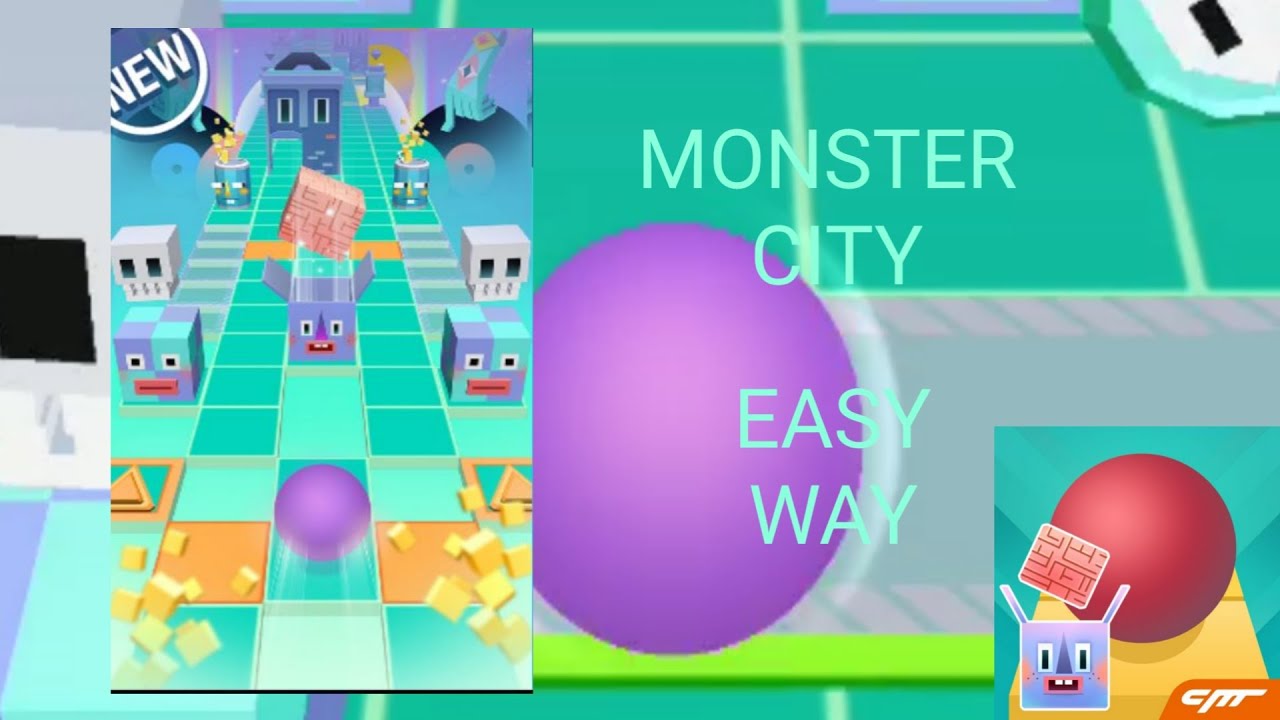 Rolling Sky - Monster City (Easy Way) (Real Gameplay)