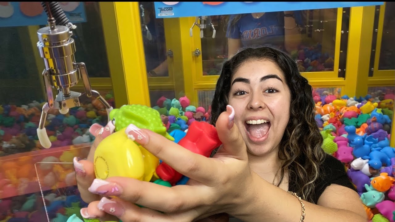 Free Plays Were Left on the Claw Machine!