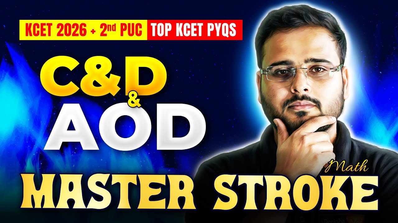 Top KCET Maths PYQs - Continuity & Differentiability | Application of Derivatives | KCET 2026