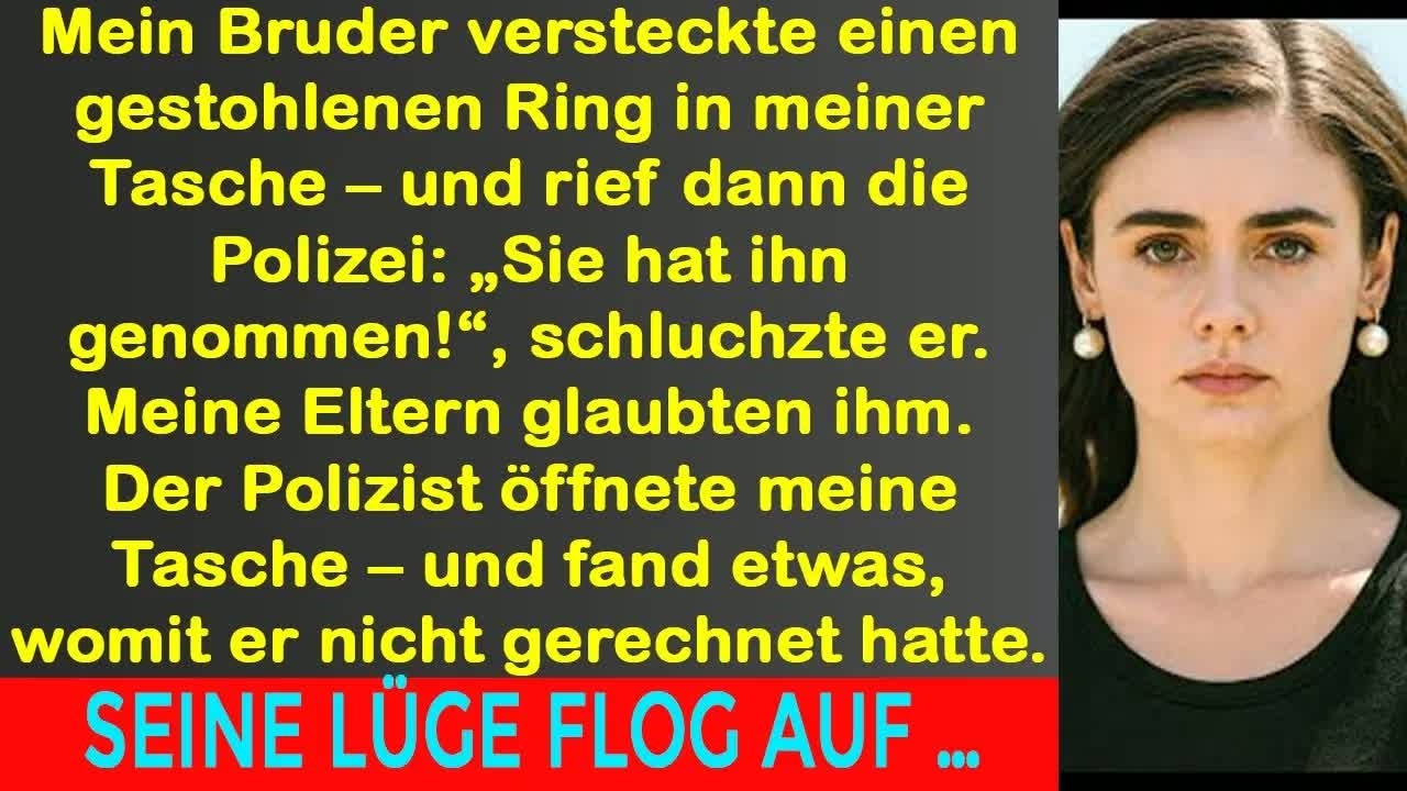 Mein bruder legte einen ring in meine tasche und rief die polizei – doch die kamera sprach