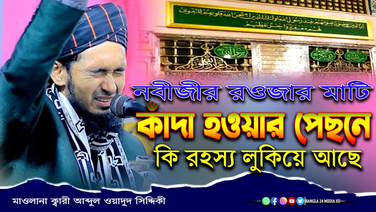 নবীজীর রওজার মাটি কাঁদা হওয়ার পেছনে কি রহস্য লুকিয়ে আছে? ক্বারী আব্দুল ওয়াদুদ সিদ্দিকী ওয়াজ  waz